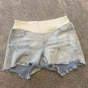Maternity jean shorts size M